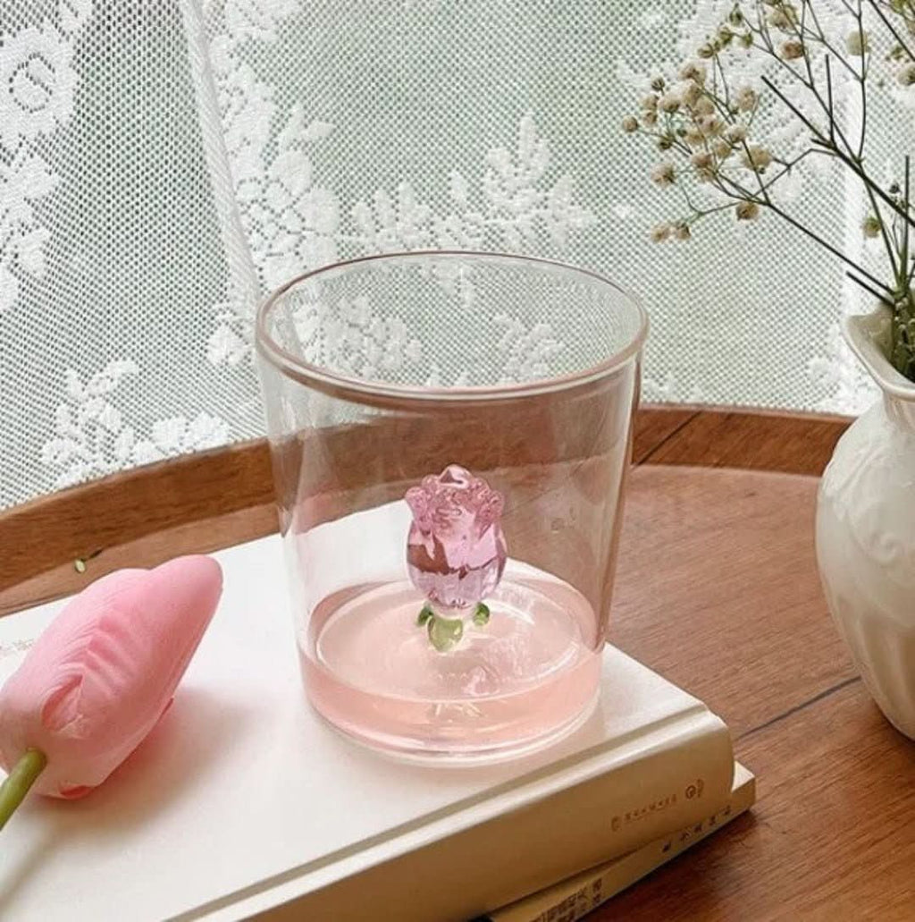 La Vie En Rose | Handmade Champagne Glass