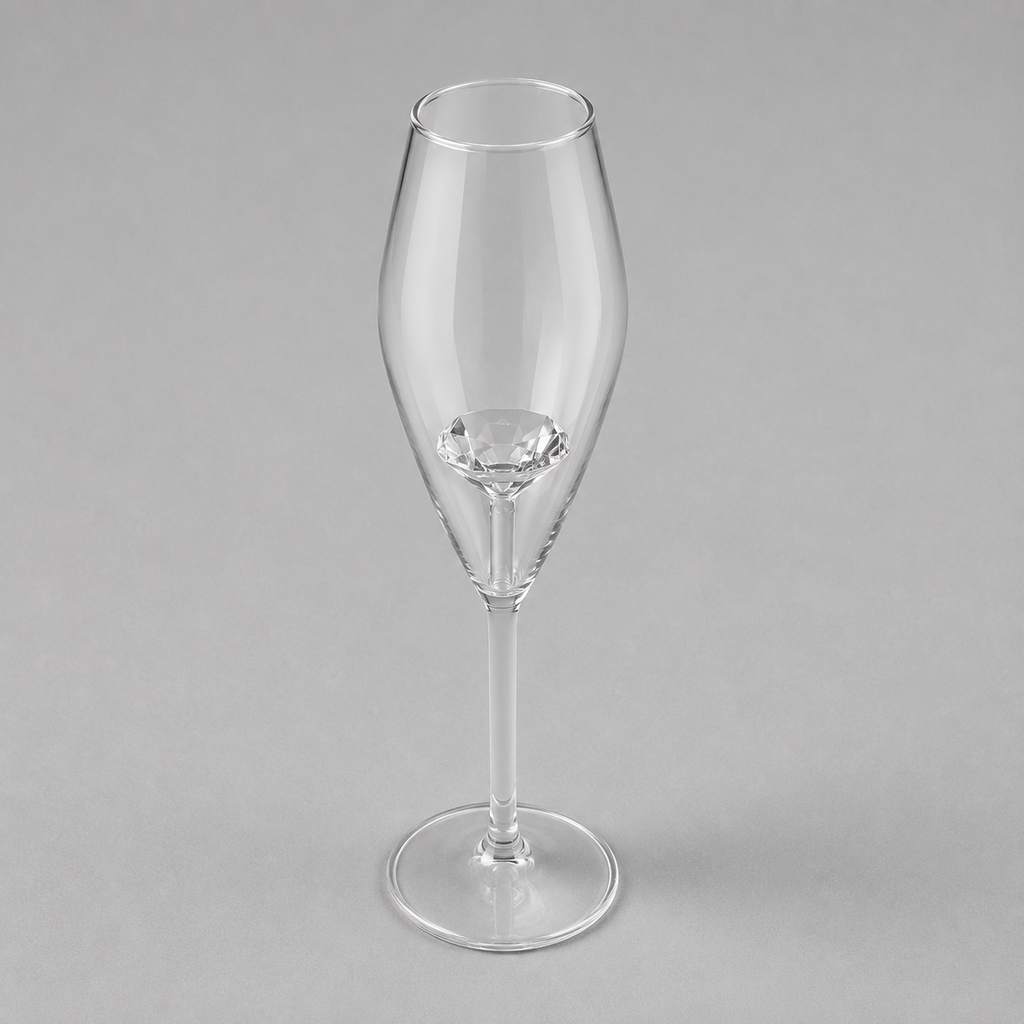 La Vie En Rose | Handmade Champagne Glass