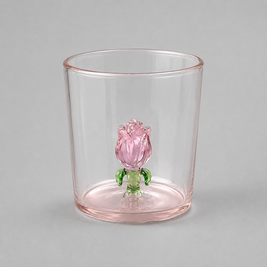 La Vie En Rose | Handmade Champagne Glass