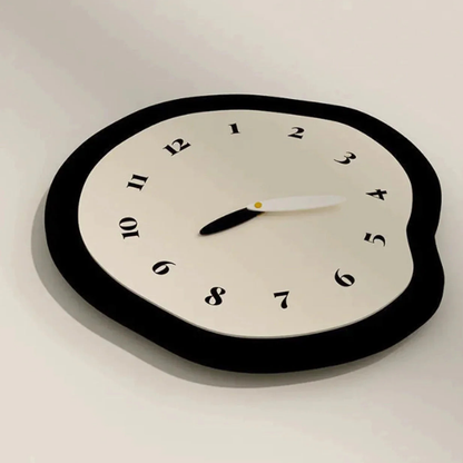 Large Modern Wall Clock with Unique Warped Design and | Ridorn