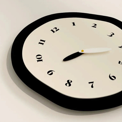 Large Modern Wall Clock with Unique Warped Design and | Ridorn