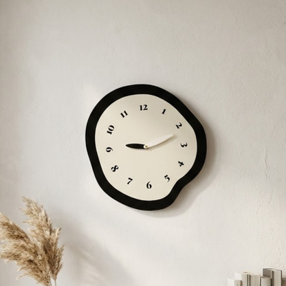 Large Modern Wall Clock with Unique Warped Design and | Ridorn