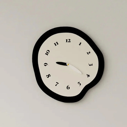 Large Modern Wall Clock with Unique Warped Design and | Ridorn