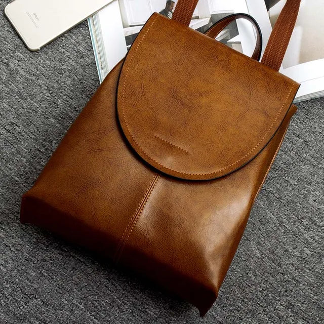Leather Backpack for Women, Versatile Everyday Daypack with Modern Design-Ridorn