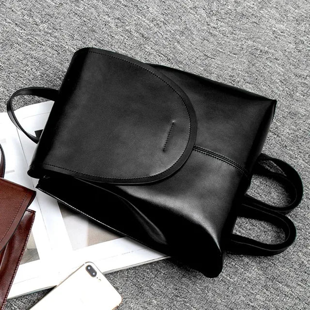 Leather Backpack for Women, Versatile Everyday Daypack with Modern Design-Ridorn