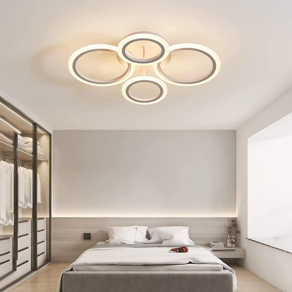 Dimmable LED Ring Chandelier with Remote Control for Modern Spaces | Ridorn