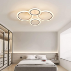 Dimmable LED Ring Chandelier with Remote Control for Modern Spaces | Ridorn