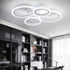 Dimmable LED Ring Chandelier with Remote Control for Modern Spaces | Ridorn