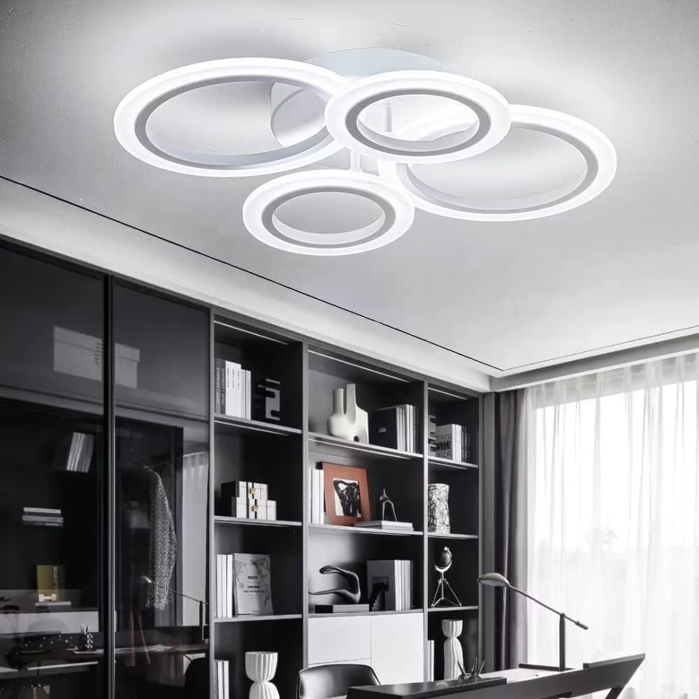 Dimmable LED Ring Chandelier with Remote Control for Modern Spaces | Ridorn
