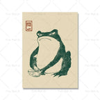 Lennus Hoji Frog Canvas Poster - Set of 3-Wall Art-Ridorn