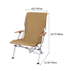 Lightweight Folding Camping Chair with Armrests and Tall | Ridorn-Camping Chairs-Ridorn