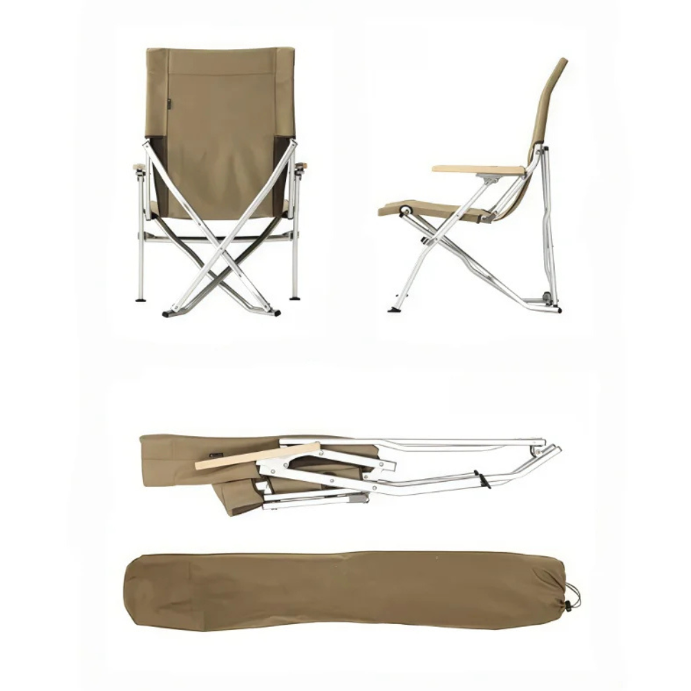 Lightweight Folding Camping Chair with Armrests and Tall | Ridorn