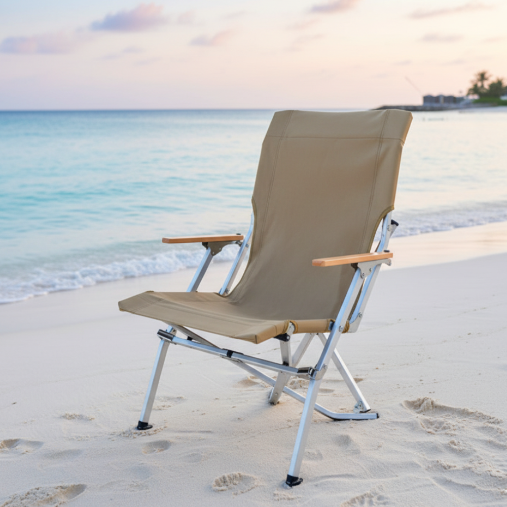 Lightweight Folding Camping Chair with Armrests and Tall | Ridorn