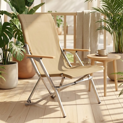 Lightweight Folding Camping Chair with Armrests and Tall | Ridorn