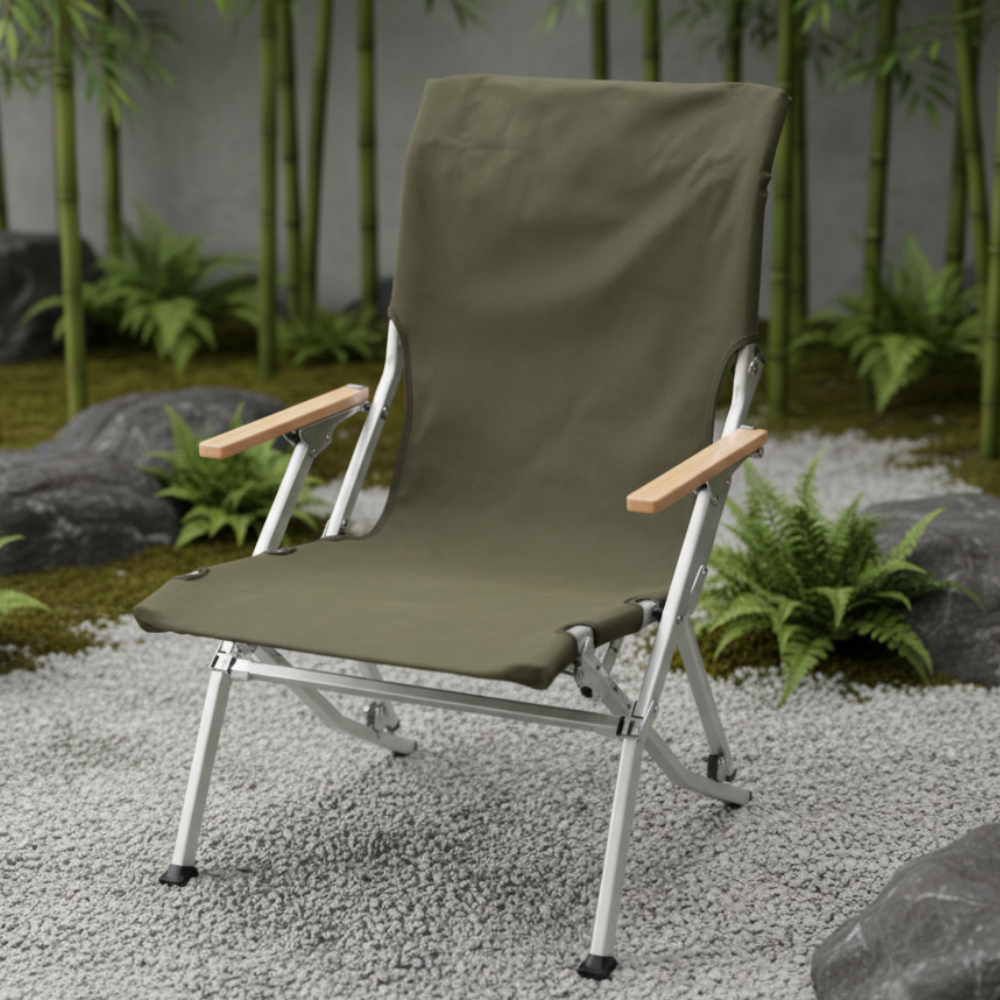 Lightweight Folding Camping Chair with Armrests and Tall | Ridorn