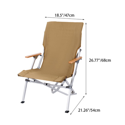 Lightweight Folding Camping Chair with Armrests and Tall | Ridorn