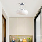 Elegant Round Amber Glass Ceiling Light for Modern Spaces | Ridorn