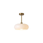 Elegant Round Amber Glass Ceiling Light for Modern Spaces | Ridorn