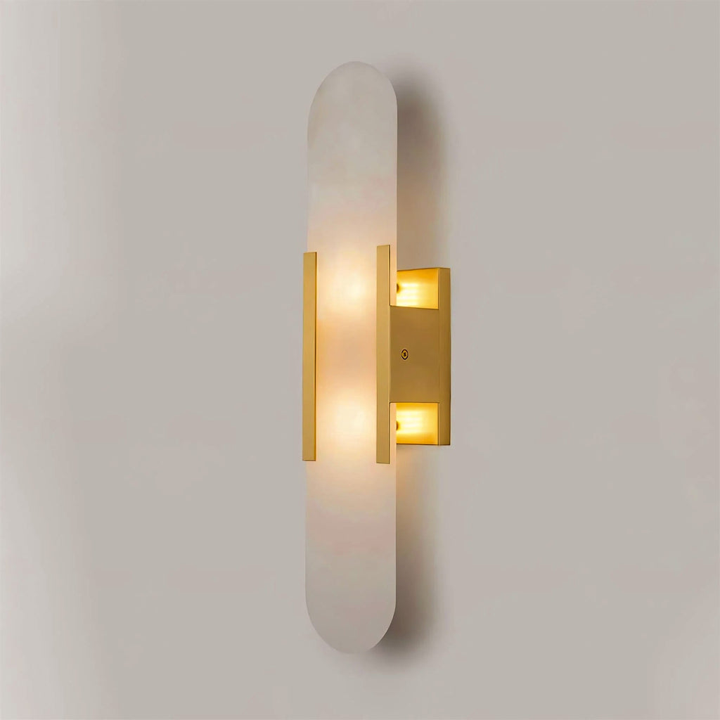 Living Room Wall Light | Elongated Alabaster Design | Ridorn