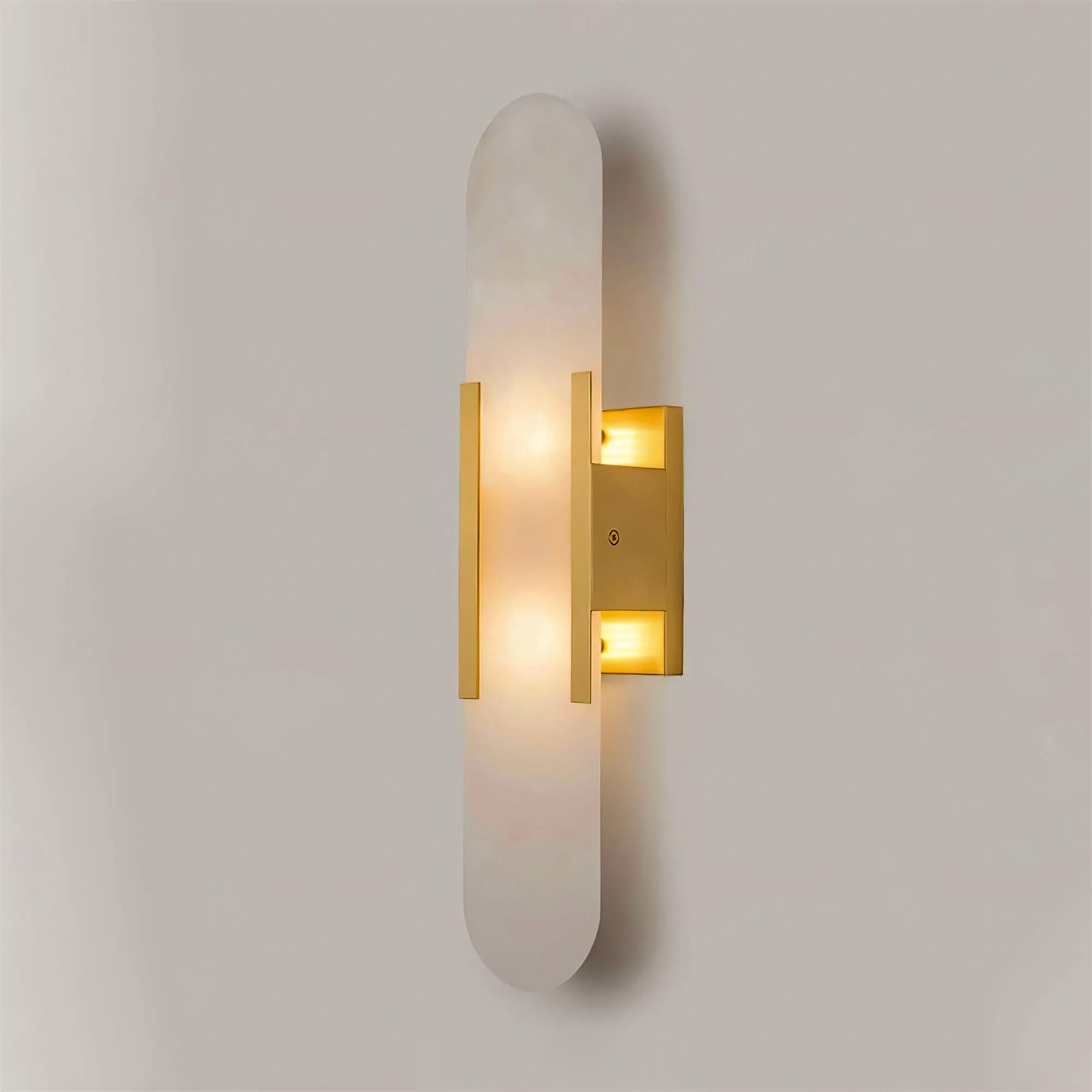 Living Room Wall Light | Elongated Alabaster Design | Ridorn