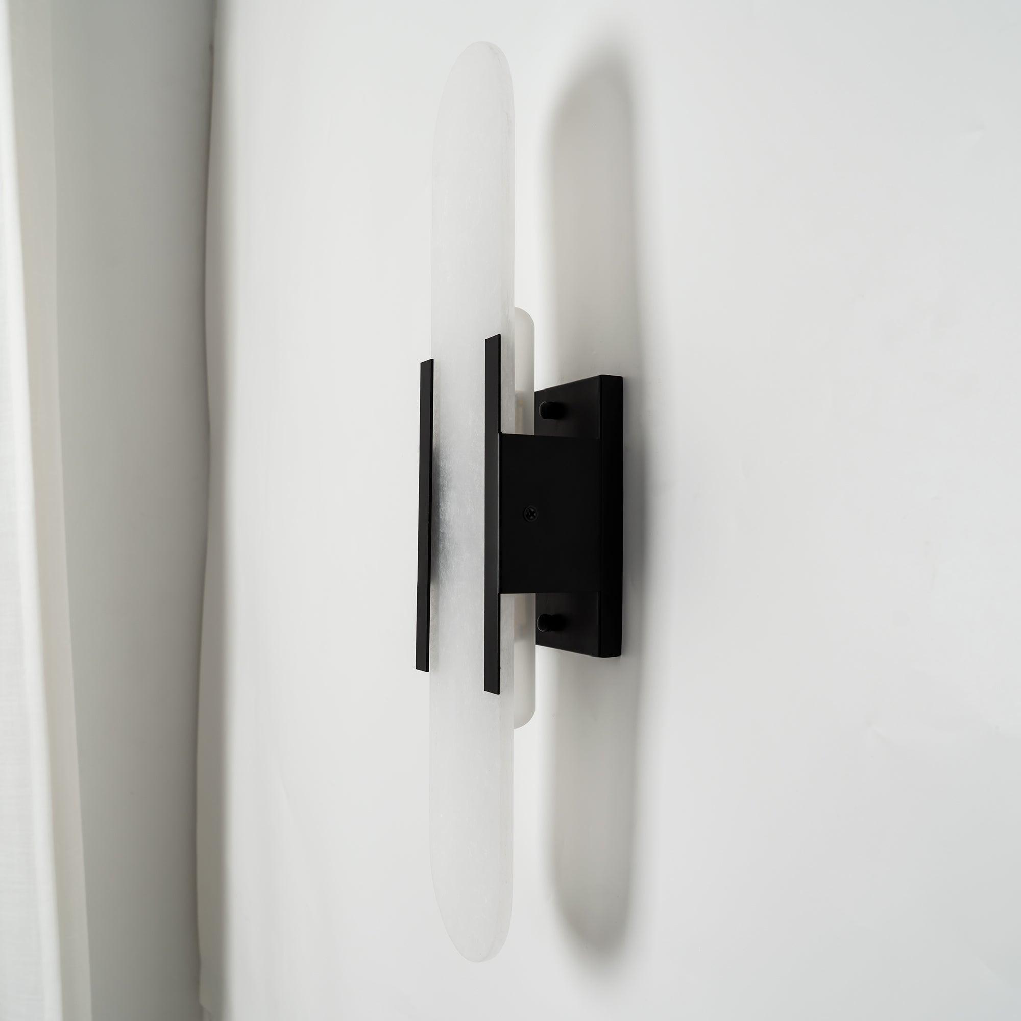 Living Room Wall Light | Elongated Alabaster Design | Ridorn