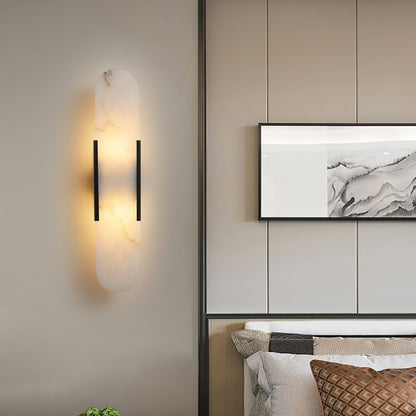 Living Room Wall Light | Elongated Alabaster Design | Ridorn
