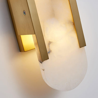 Living Room Wall Light | Elongated Alabaster Design | Ridorn