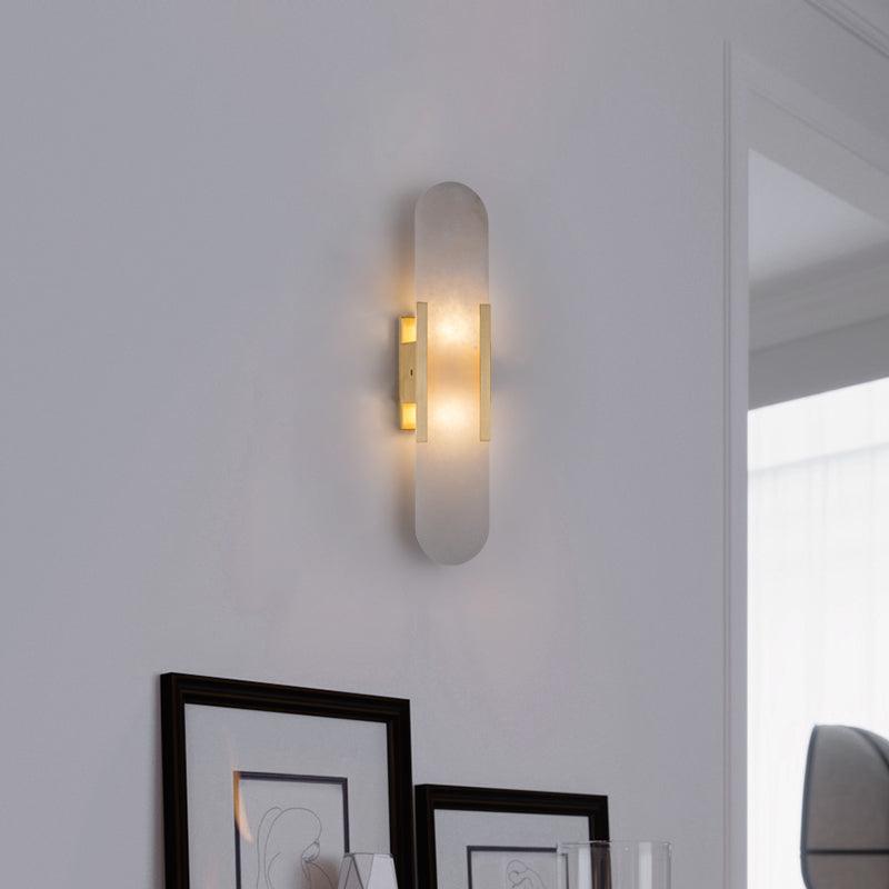Living Room Wall Light | Elongated Alabaster Design | Ridorn