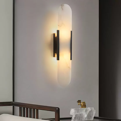 Living Room Wall Light | Elongated Alabaster Design | Ridorn