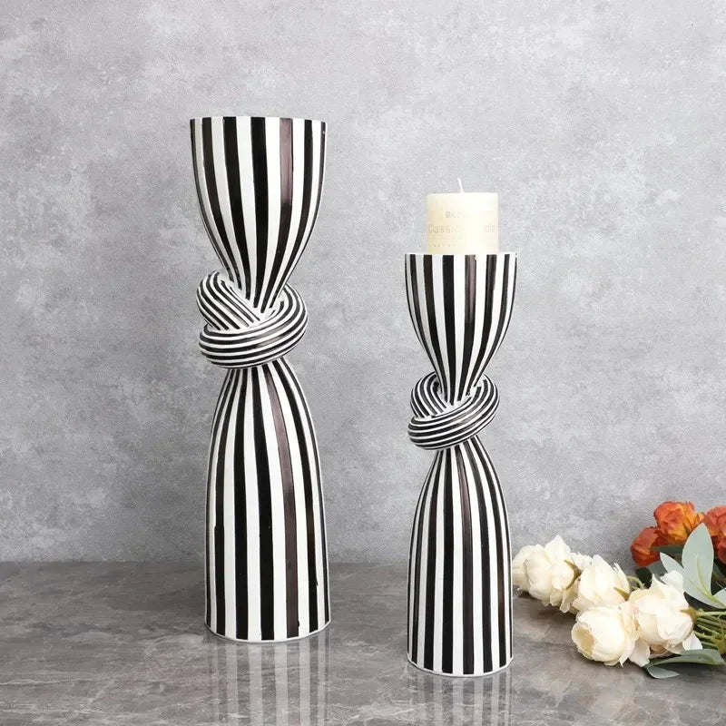 Lumon Striped Candle Holder-candle holder-Ridorn