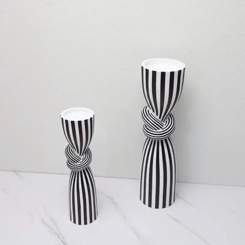 Lumon Striped Candle Holder-candle holder-Ridorn