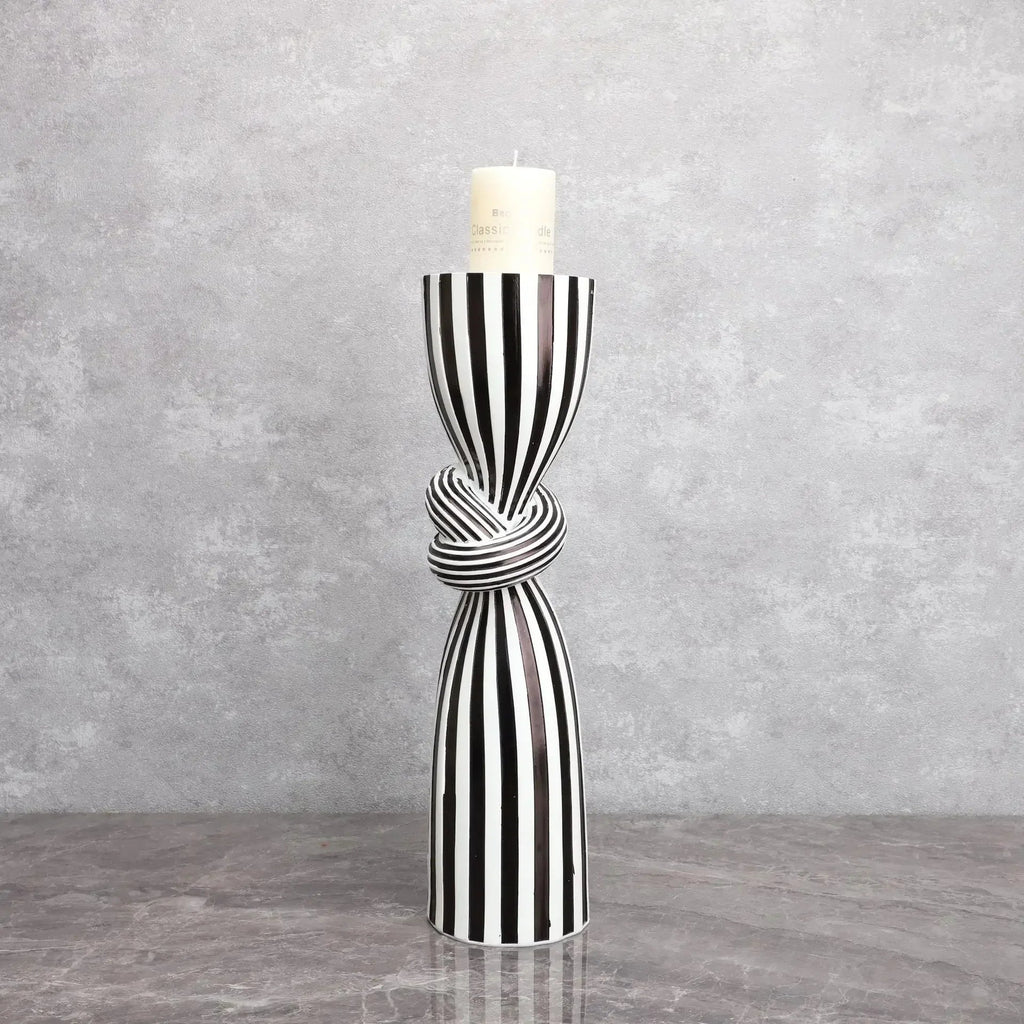 Lumon Striped Candle Holder-candle holder-Ridorn