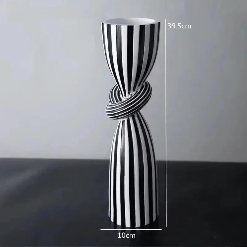 Lumon Striped Candle Holder-candle holder-Ridorn