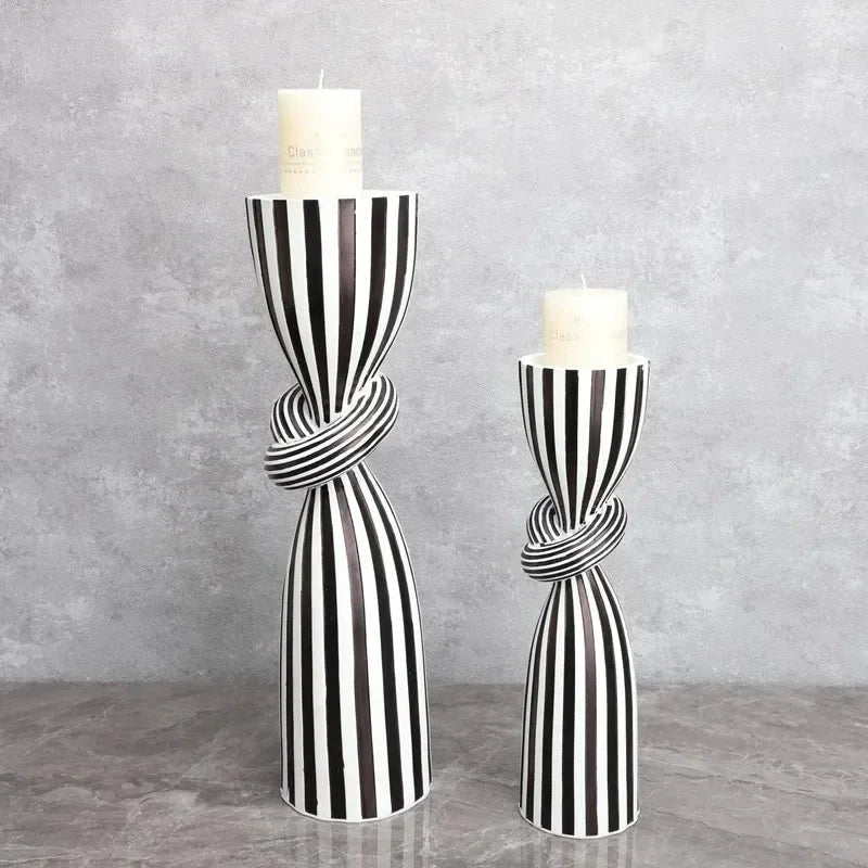 Lumon Striped Candle Holder-candle holder-Ridorn
