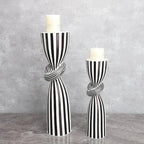 Lumon Striped Candle Holder-candle holder-Ridorn
