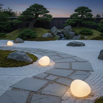 LunaStone | Waterproof Solar Pebble Stone Light for Gardens | Ridorn
