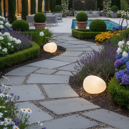 LunaStone | Waterproof Solar Pebble Stone Light for Gardens | Ridorn