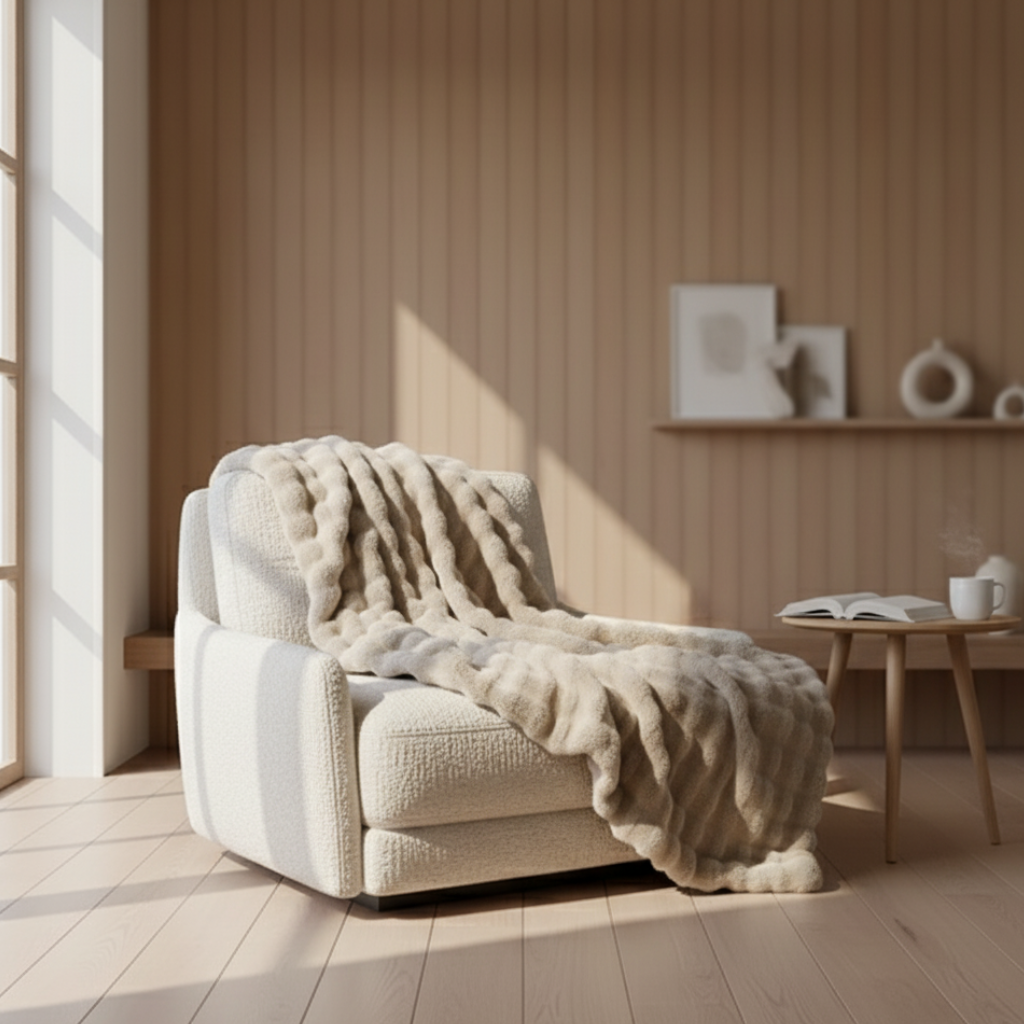 Luxurious Faux-Fur Throw Blanket - Soft and Elegant Design | Ridorn-Blanket-Ridorn
