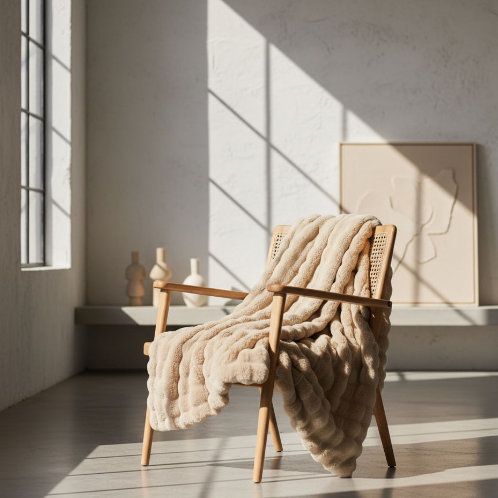 Luxurious Faux-Fur Throw Blanket - Soft and Elegant Design | Ridorn-Blanket-Ridorn