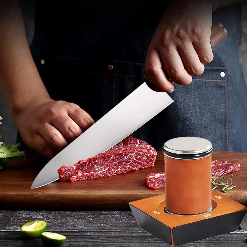 Manual Knife Sharpener | Diamond Coated Rolling Wheel for Precise Edge Control | Ridorn-Kitchen Accessories-Ridorn