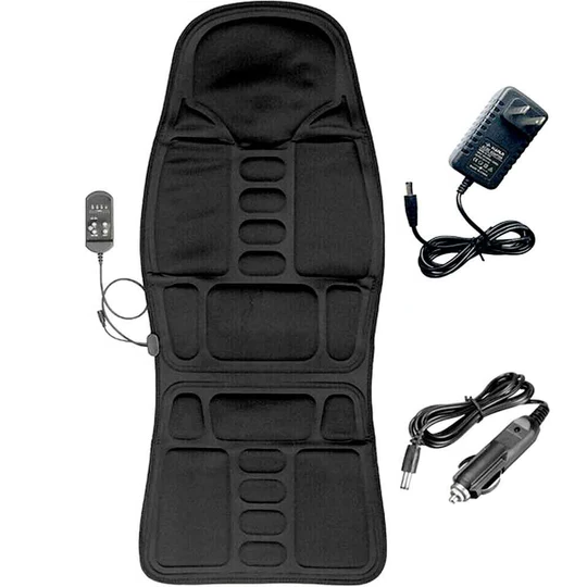 Massage Seat Cushion 8 Modes, Heated Back & Neck Massager Pad for Car, Home & Office-Ridorn