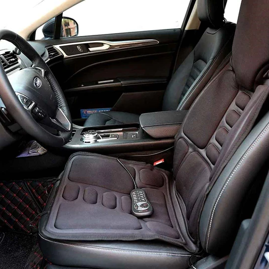 Massage Seat Cushion 8 Modes, Heated Back & Neck Massager Pad for Car, Home & Office-Ridorn