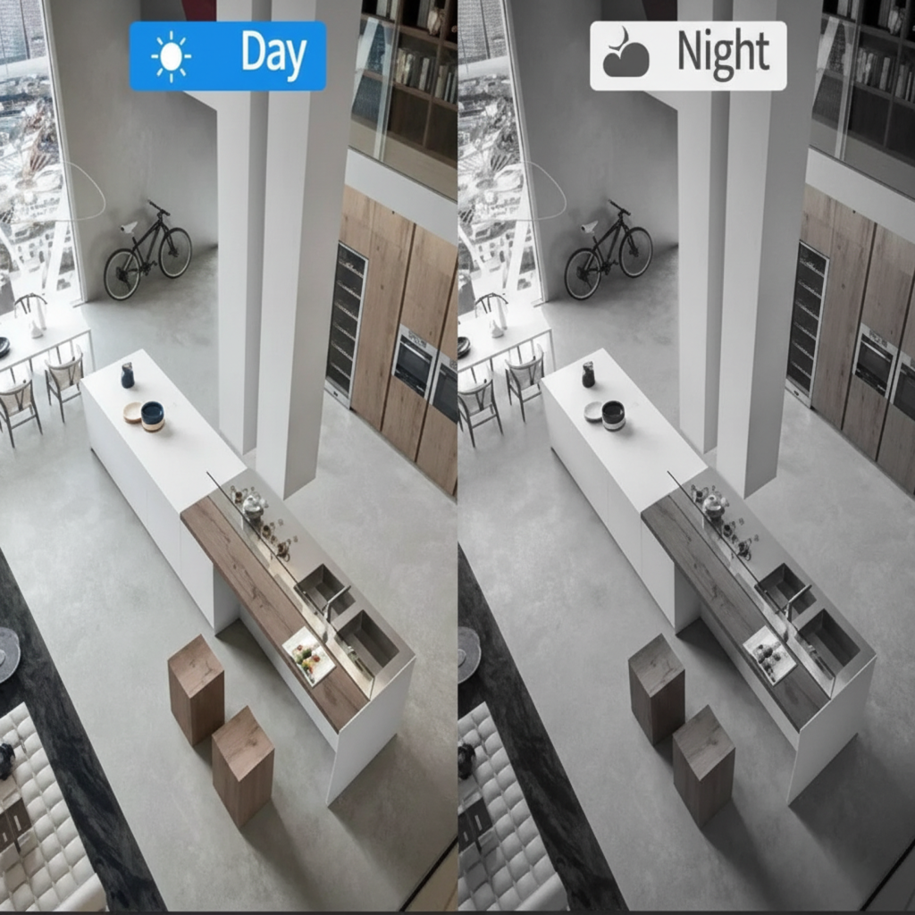 Mini WiFi Security Camera 1080P, Wireless Indoor Home Monitoring Camera with Audio-Ridorn