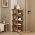 Chic bamboo shoe storage rack front view