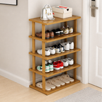 Chic 5-Tier Bamboo Shoe Storage Rack for Entryway | Ridorn
