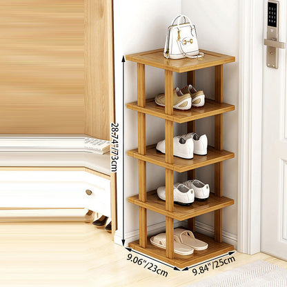 Chic 5-Tier Bamboo Shoe Storage Rack for Entryway | Ridorn