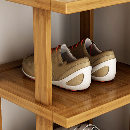 Chic 5-Tier Bamboo Shoe Storage Rack for Entryway | Ridorn