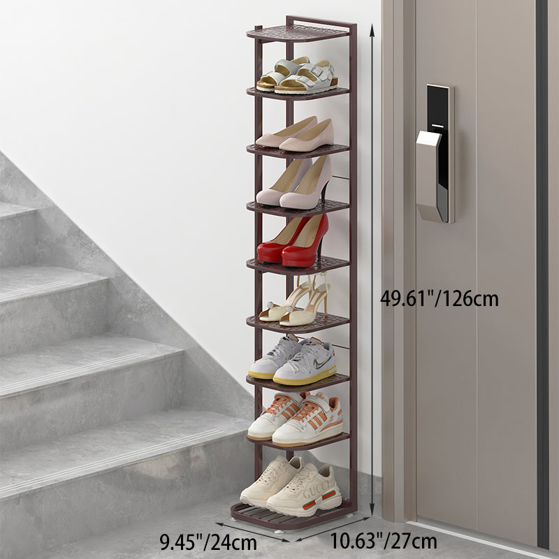Multi-Tier Minimalist Iron Shoe Rack for Space-Saving | Ridorn