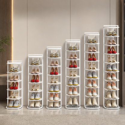 Multi-Tier Minimalist Iron Shoe Rack for Space-Saving | Ridorn