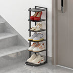Multi-Tier Minimalist Iron Shoe Rack for Space-Saving | Ridorn